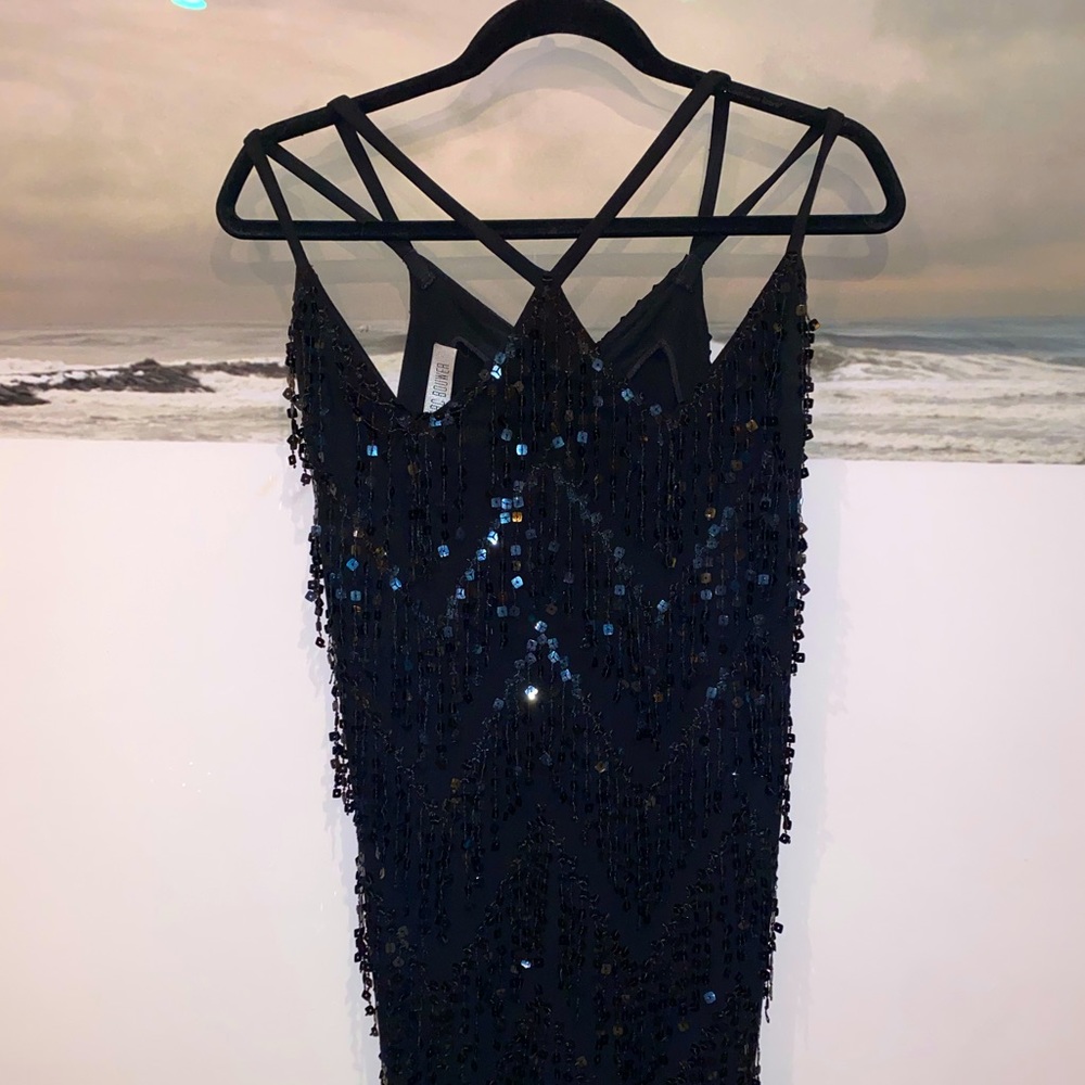 Marc Bouwer black sequin dress